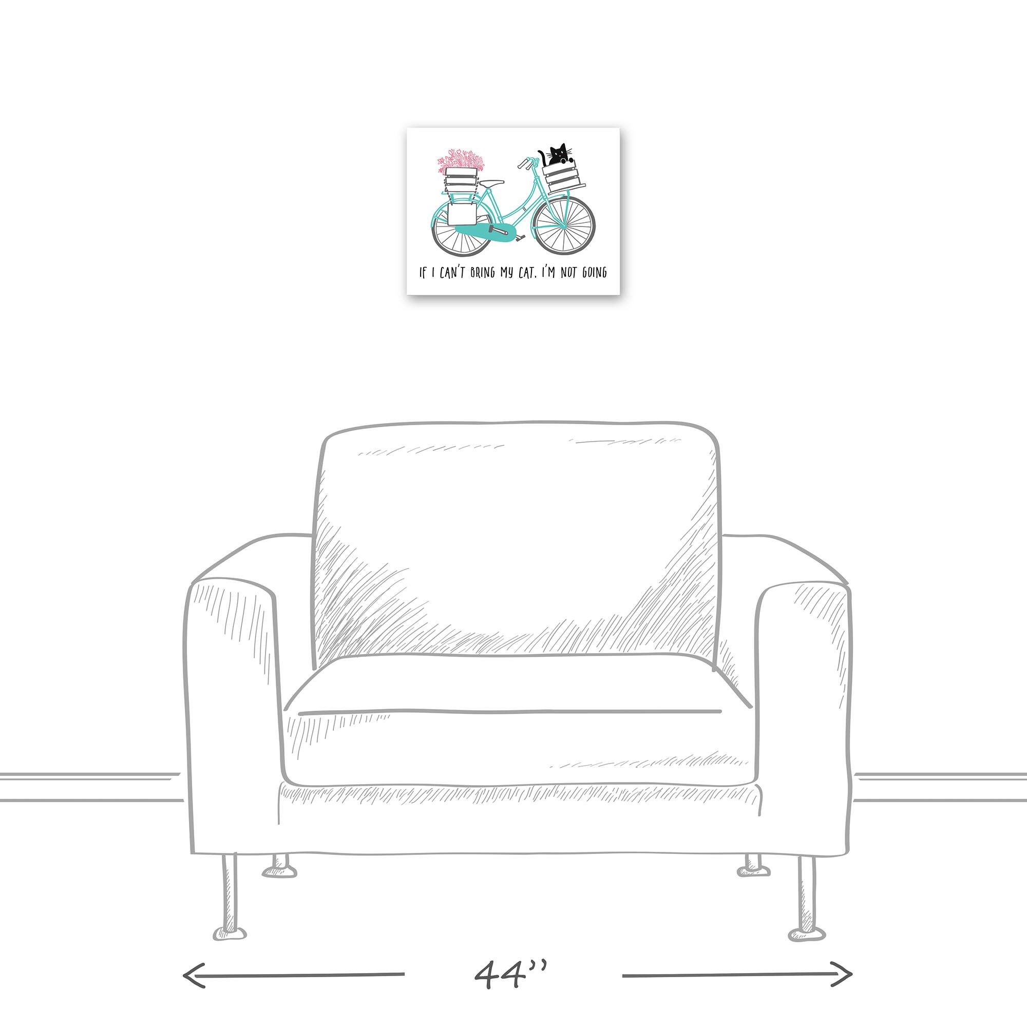 If I Can't Bring My Cat Bike Canvas Wall Art